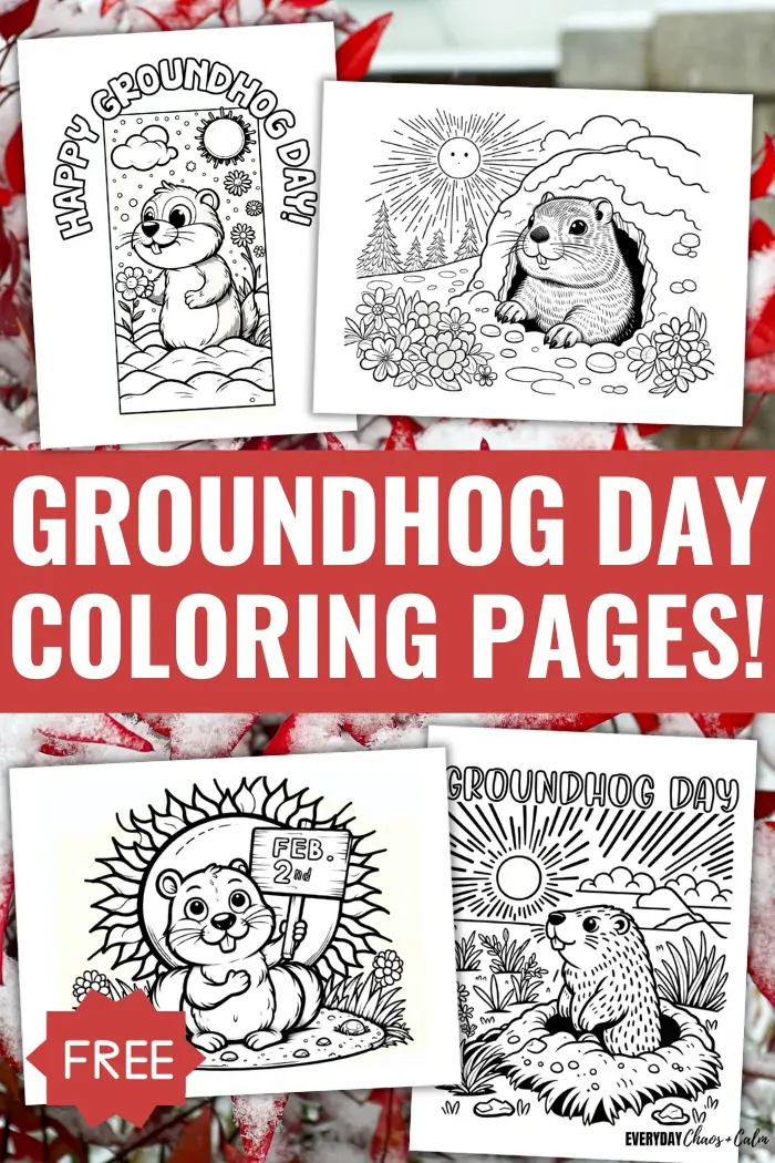 Free groundhog day coloring pages for kids