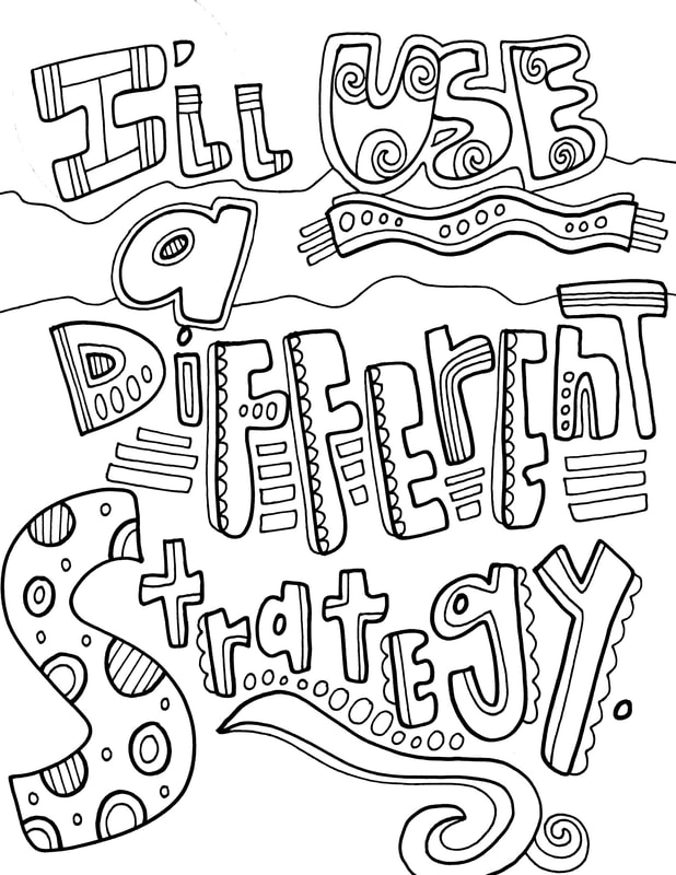 Growth mindset coloring pages