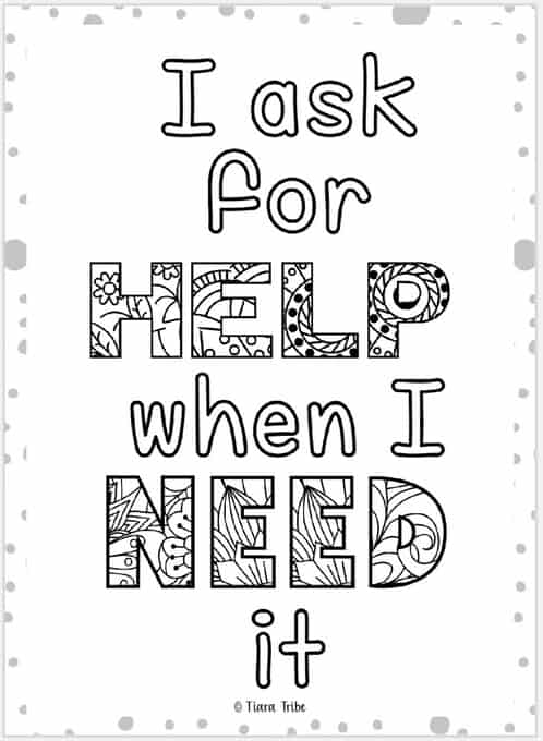Growth mindset coloring pages