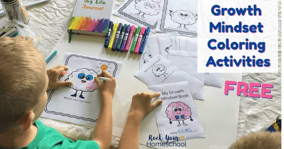 Free growth mindset coloring activities kids will love