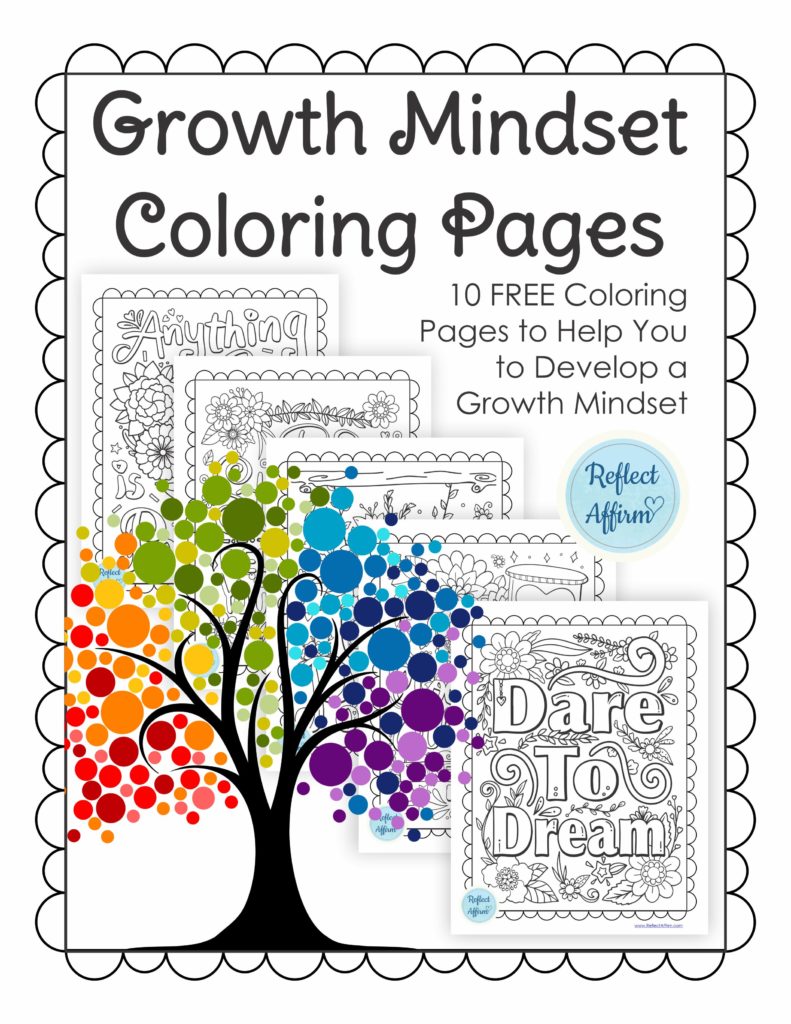 Growth mindset coloring pages