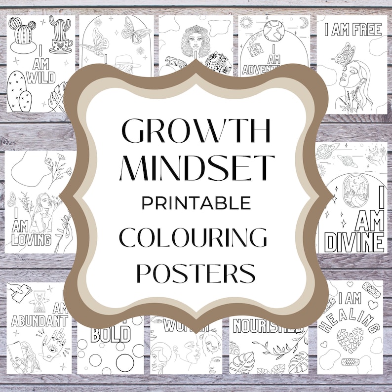 Growth mindset coloring pages