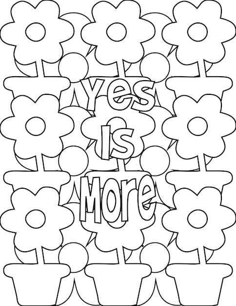 Premium vector growth mindset coloring pages floral coloring pages for selfacceptance for kids and adults