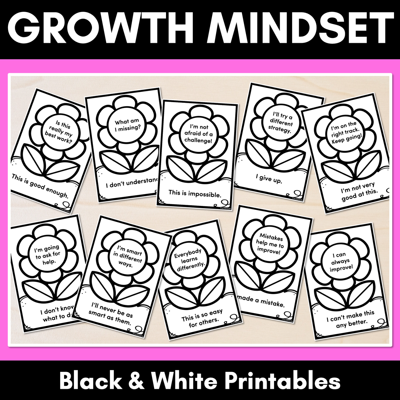 Growth mindset printables