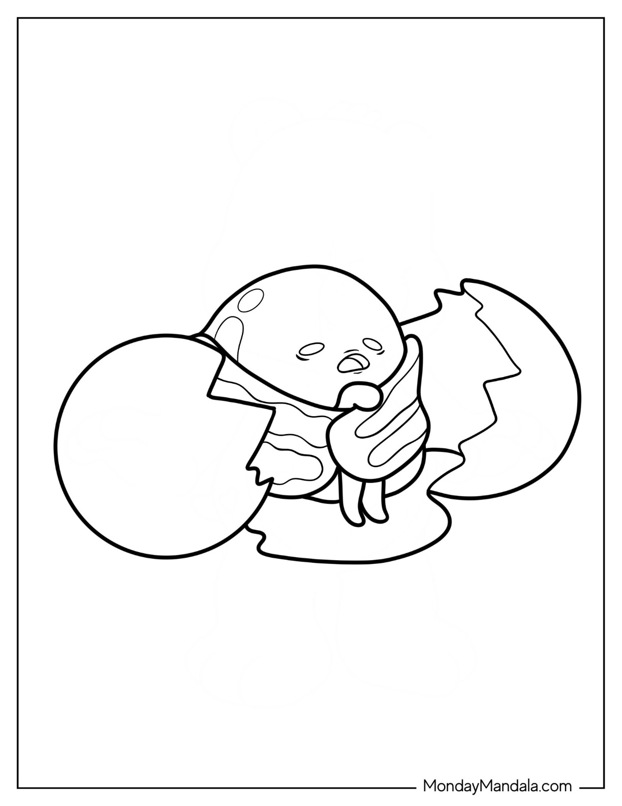Gudetama coloring pages free pdf printables