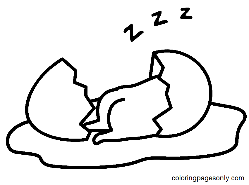 Gudetama coloring pages