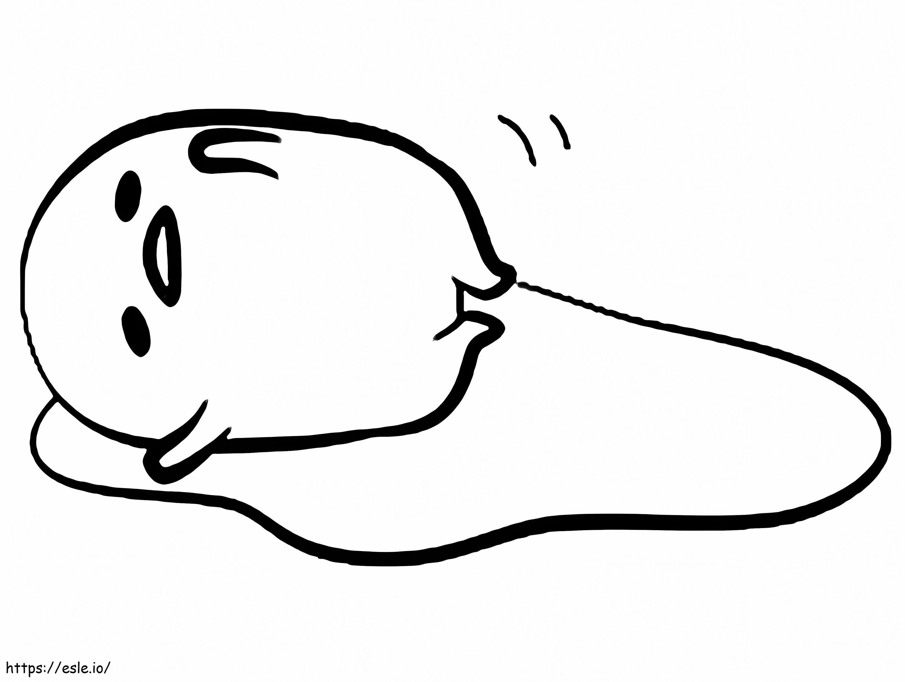 Print gudetama coloring page