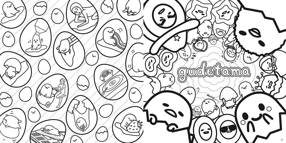 Gudetama play coloring color picture japanese book