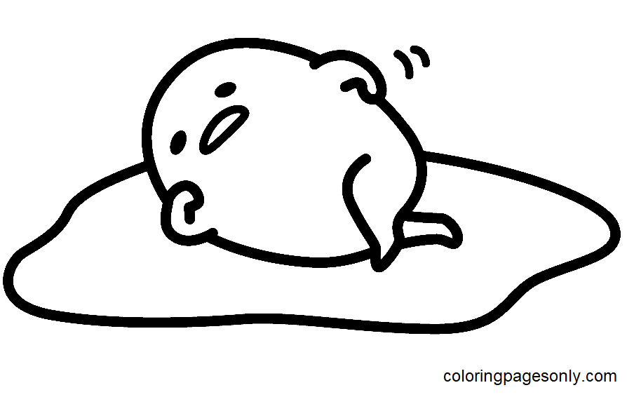 Gudetama coloring pages