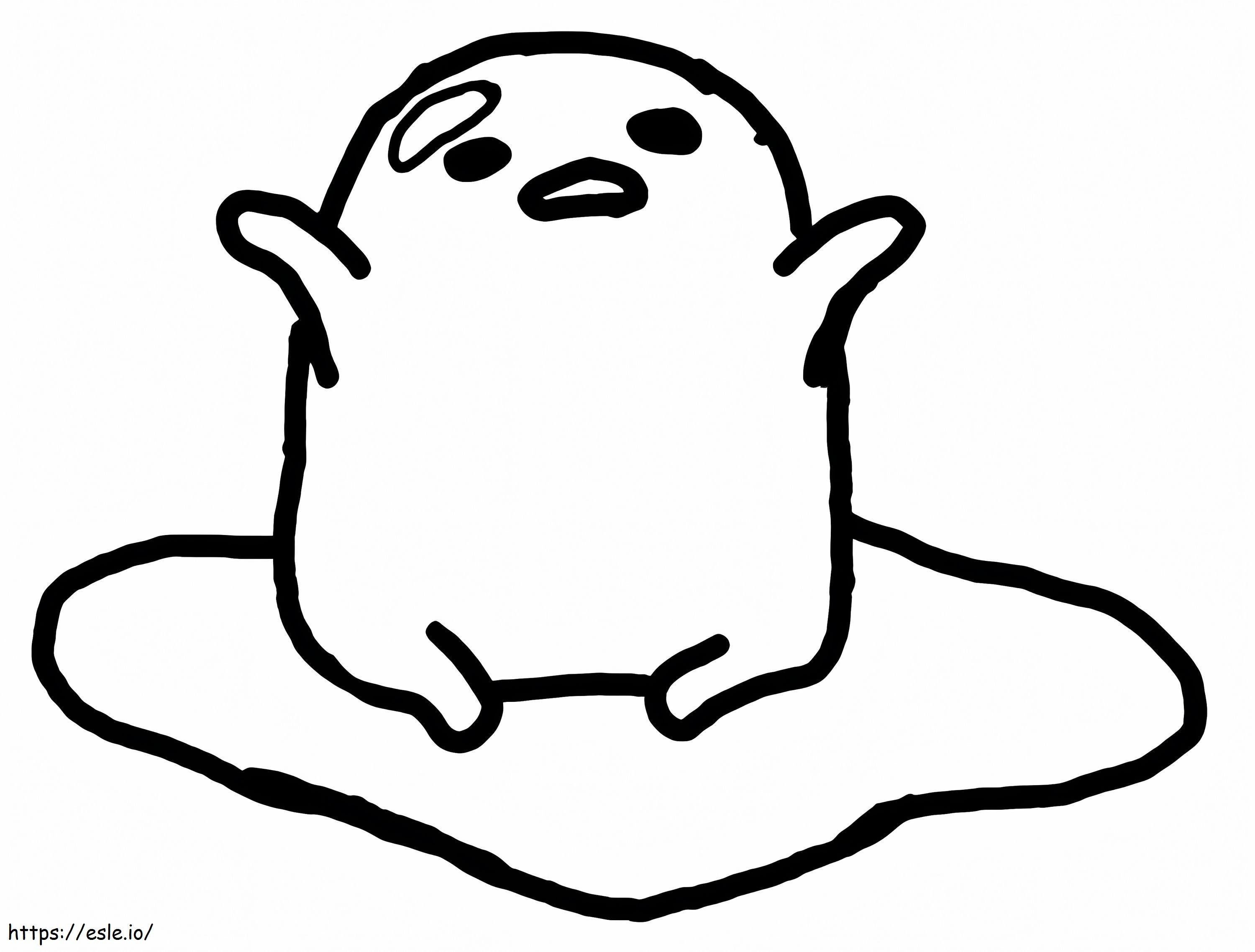 Free gudetama coloring page