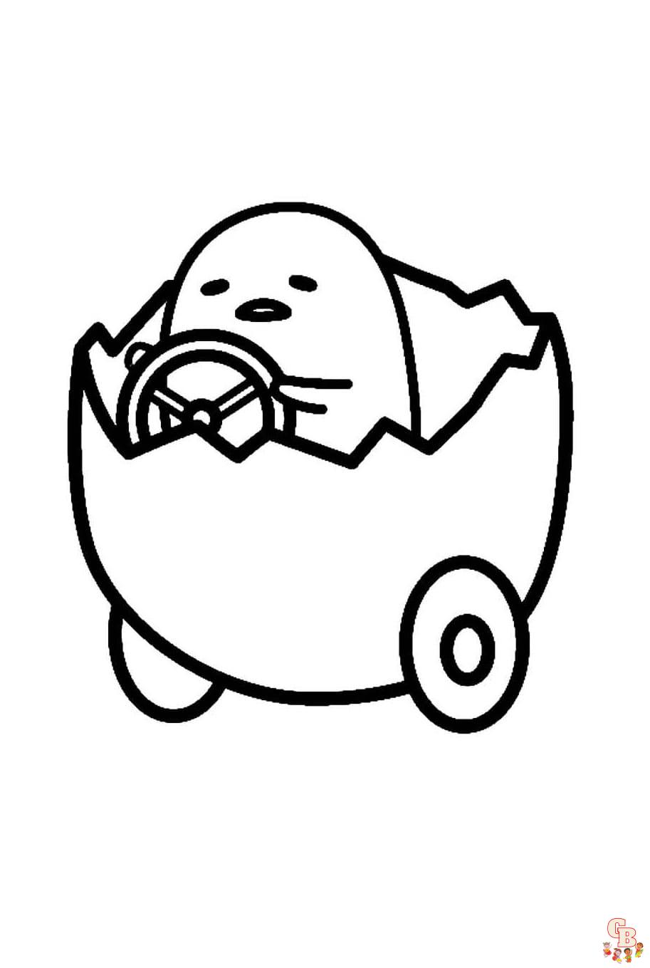 Printable gudetama coloring pages free for kids and adults