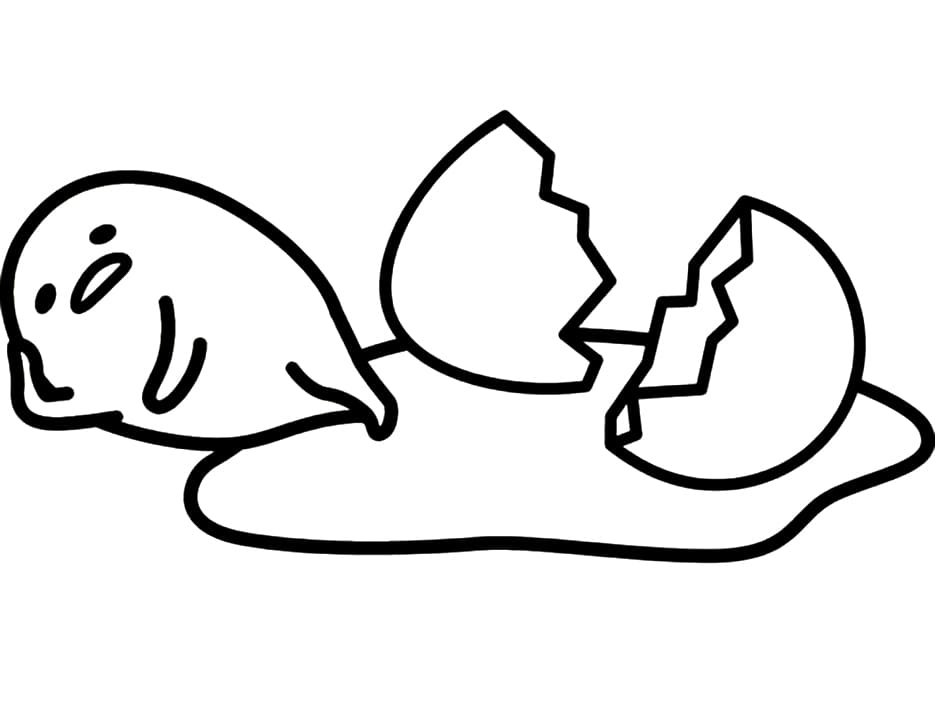Kawaii gudetama fãrbung seite