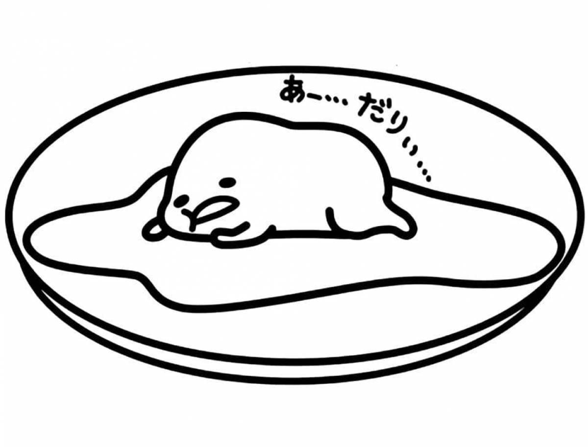 Gudetama coloring pages