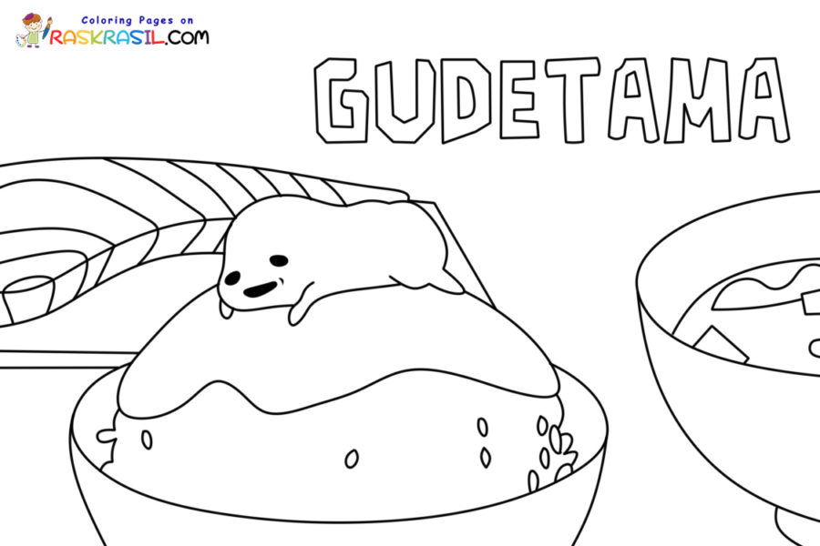 Gudetama coloring pages