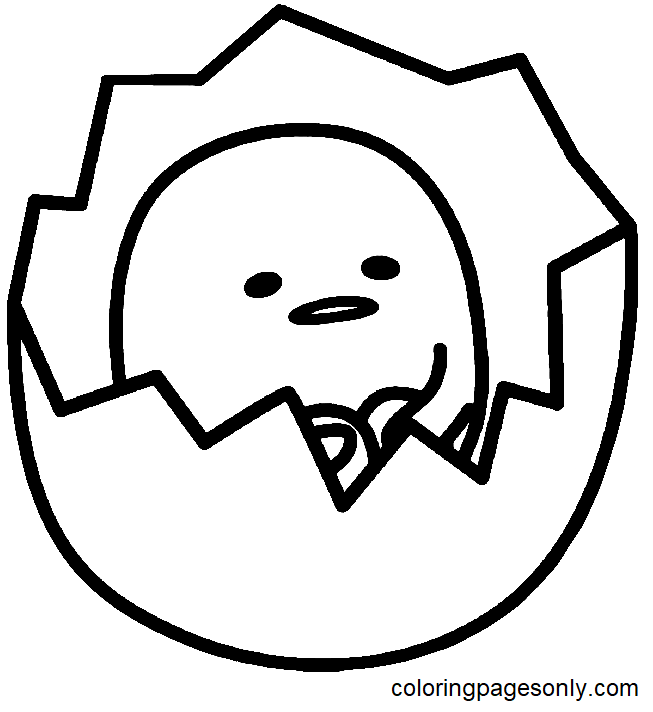 Gudetama coloring pages