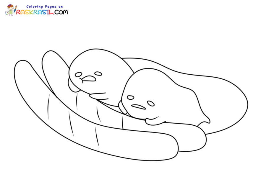 Gudetama coloring pages