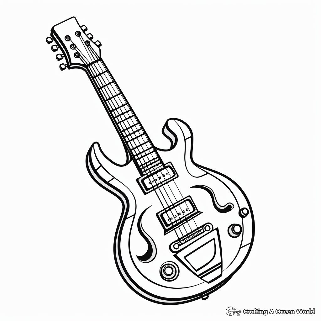 Guitar coloring pages