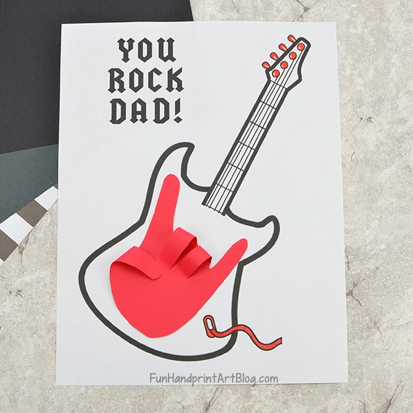 Dad you rock card for fathers day