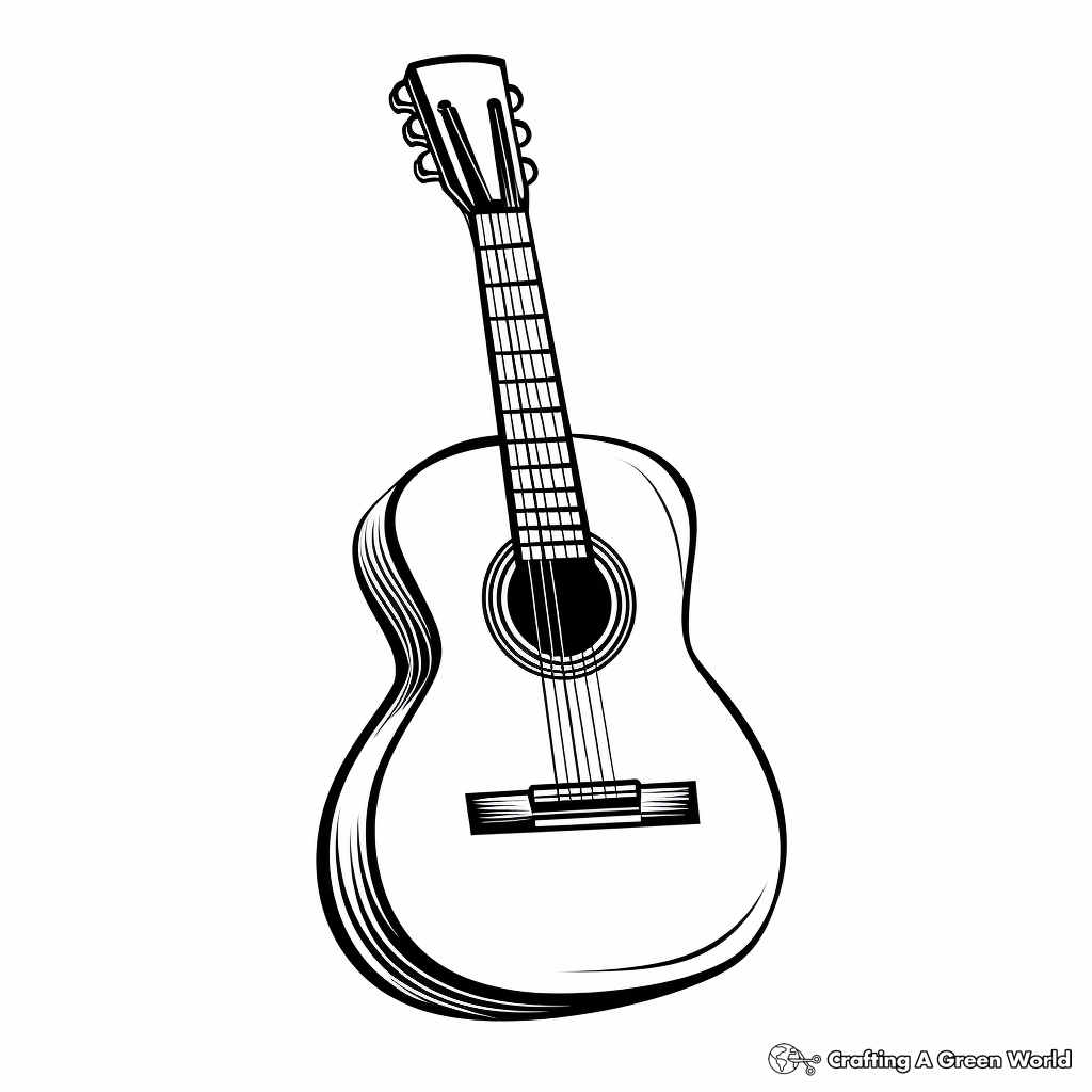 Guitar coloring pages