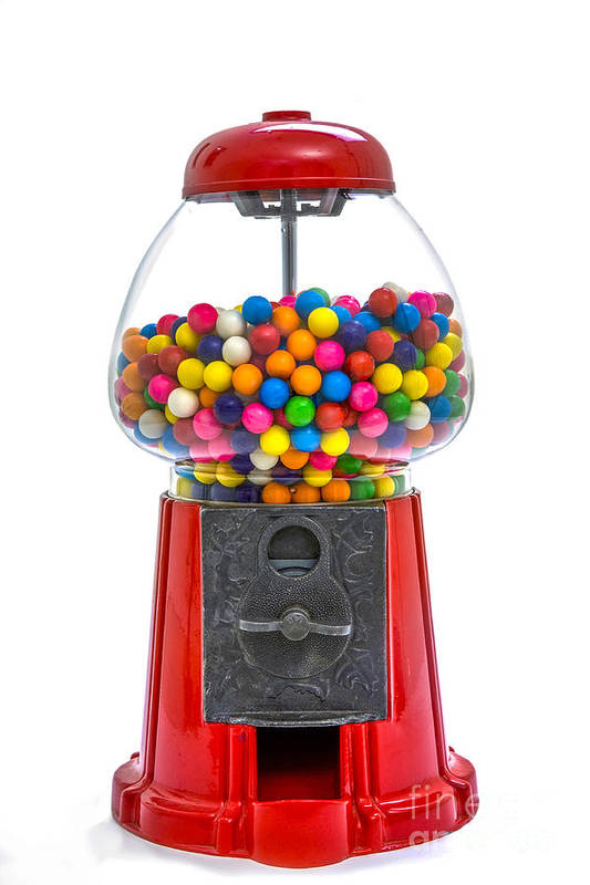 Gumball machine art print by diane diederich
