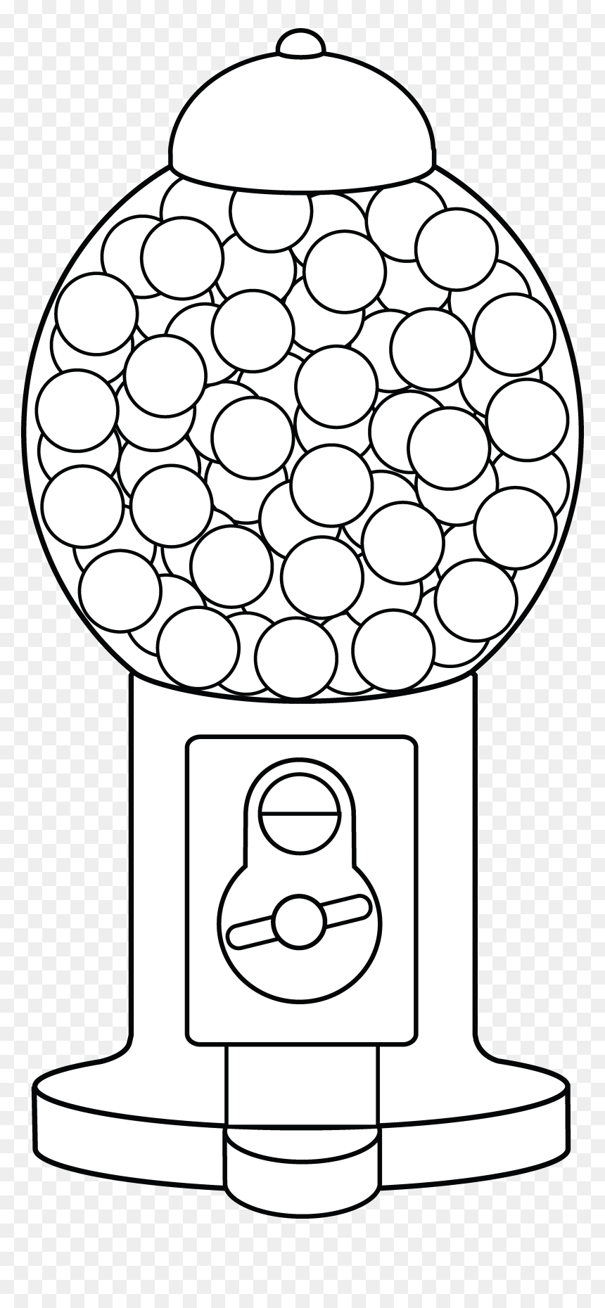 Bubble gum machine coloring page png