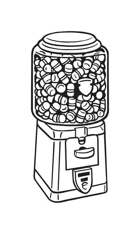 Pill gumball machine poster by csa images