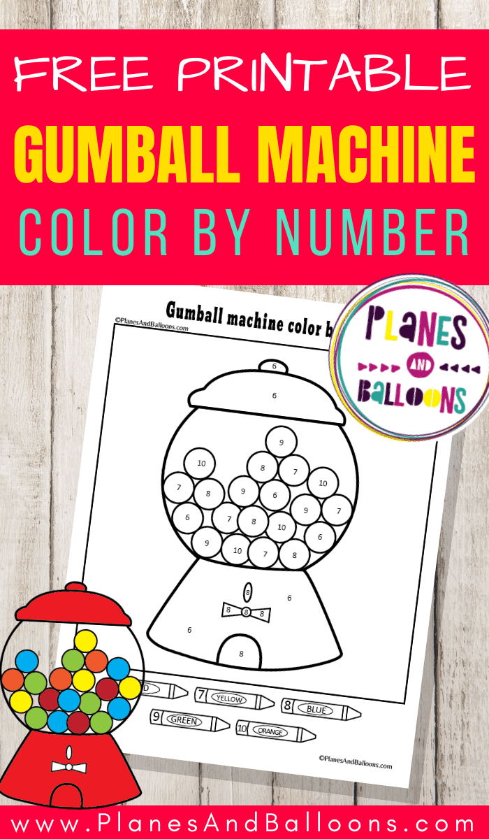 Gumball machine color by number