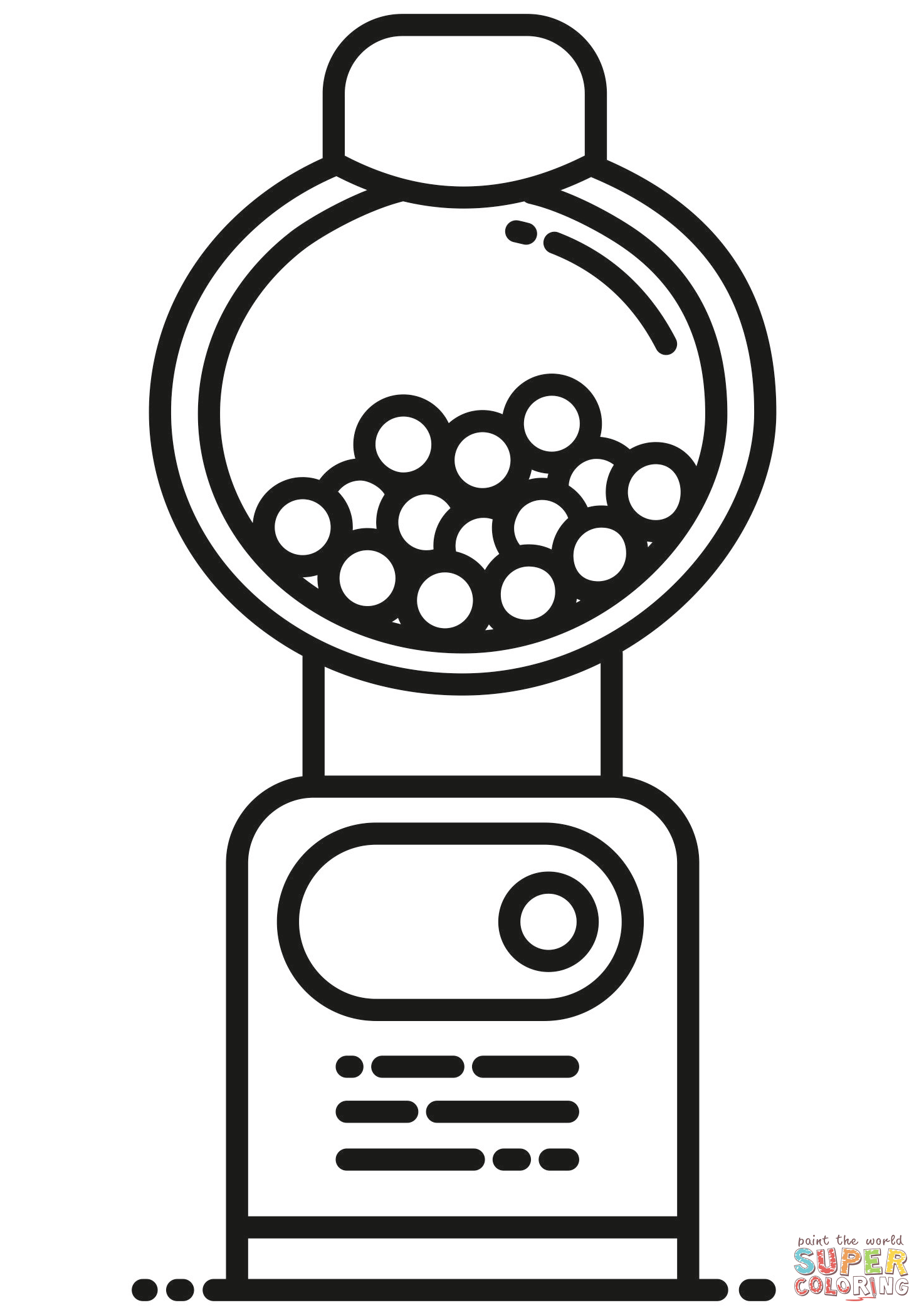 Gumball machine coloring page free printable coloring pages