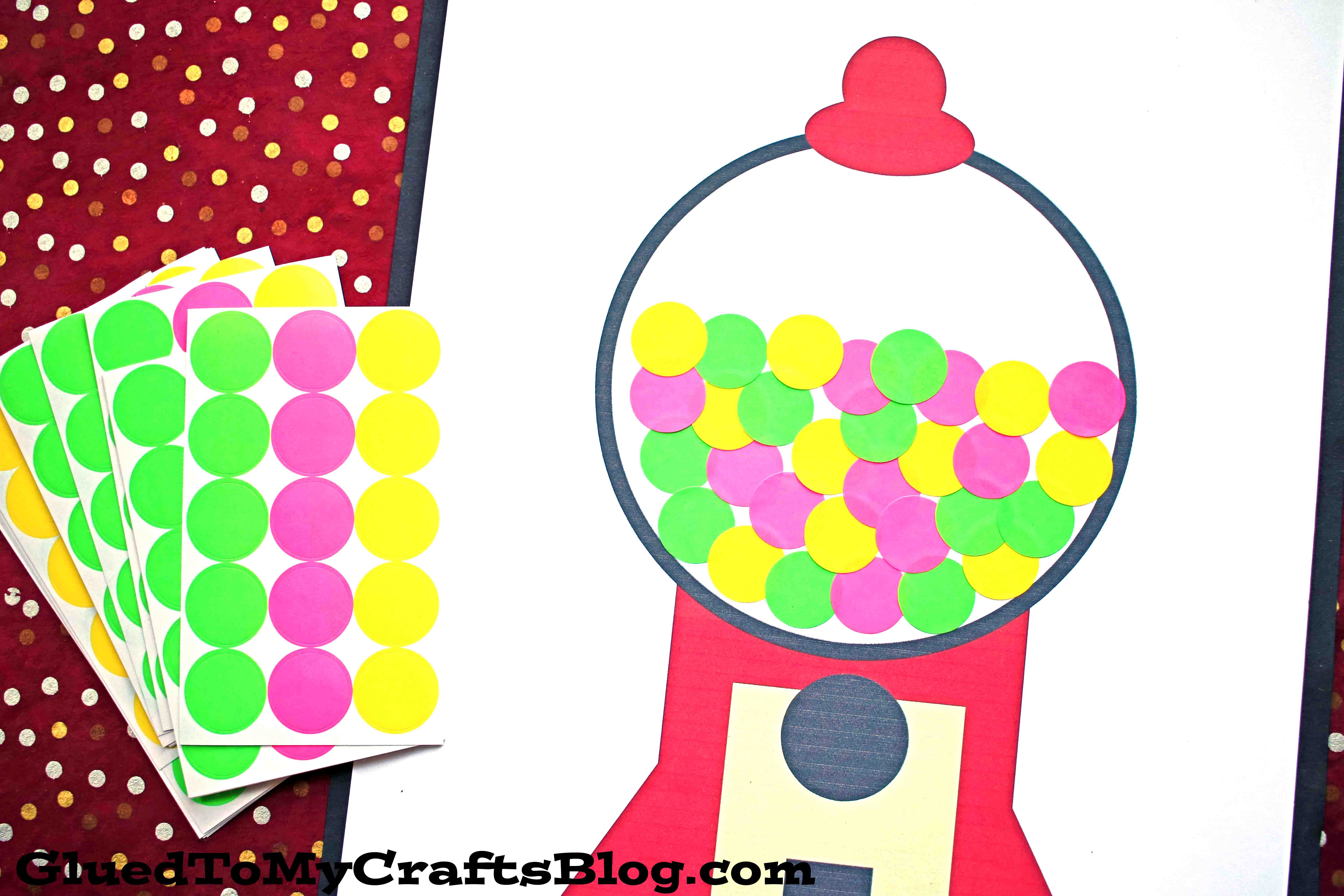 Polka dot gumball machine craft