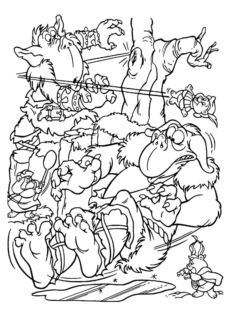 Goblins from gummi bears coloring pages for kids printable free bear coloring pages coloring pages disney coloring pages