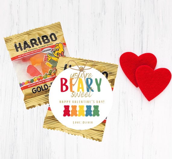 Youre beary sweet printable gummy bear valentines day tag editable valentines day tag teacher school valentine digital download