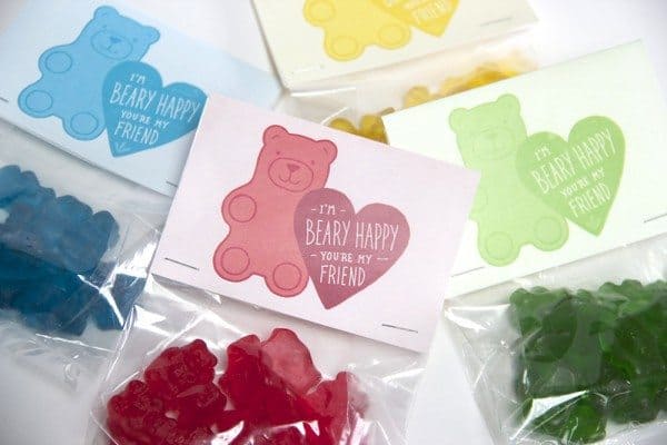 Gummy bear valentines candy treat bag toppers alpha mom