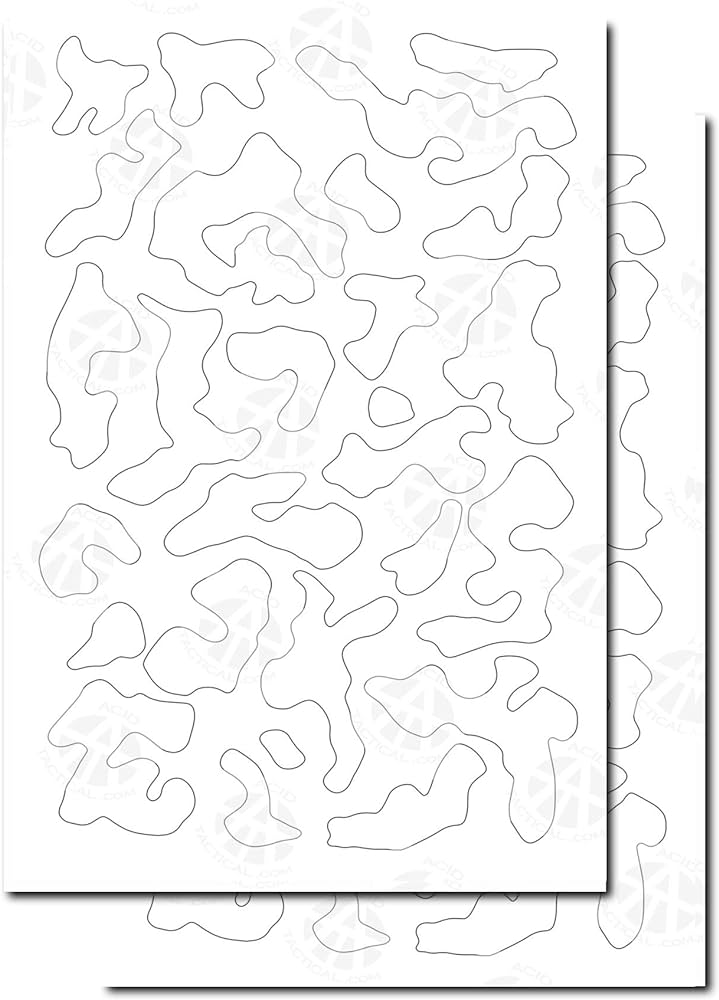 Acid tactical designs adhesive sticker camouflage airbrush spray paint duracoat cerakote gun rifle camo stencils