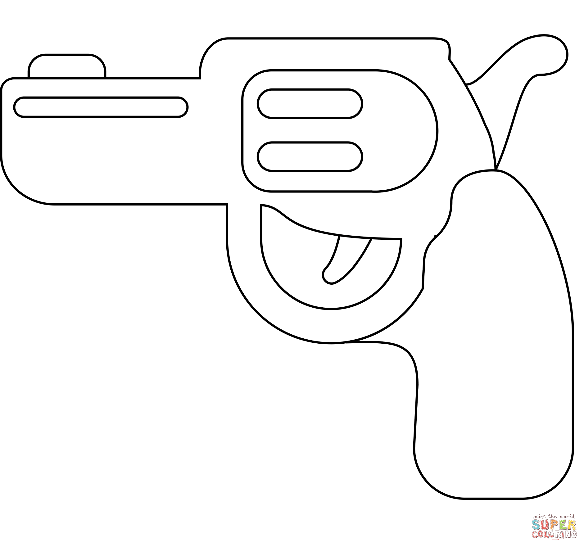 Pistol emoji coloring page free printable coloring pages