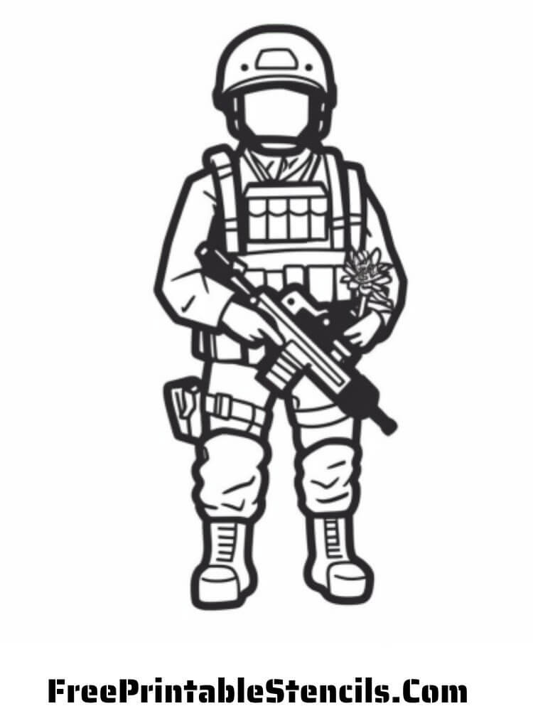 Free printable stencils of soldiers and toy soldiers