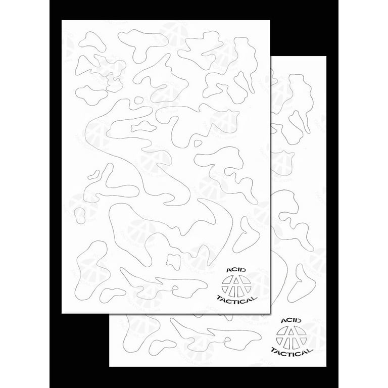 Pk adhesive camouflage airbrush spray paint duracoat cerakote gun stencils army