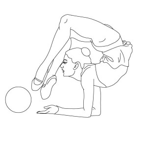 Coloring pages printable gymnastics coloring pages