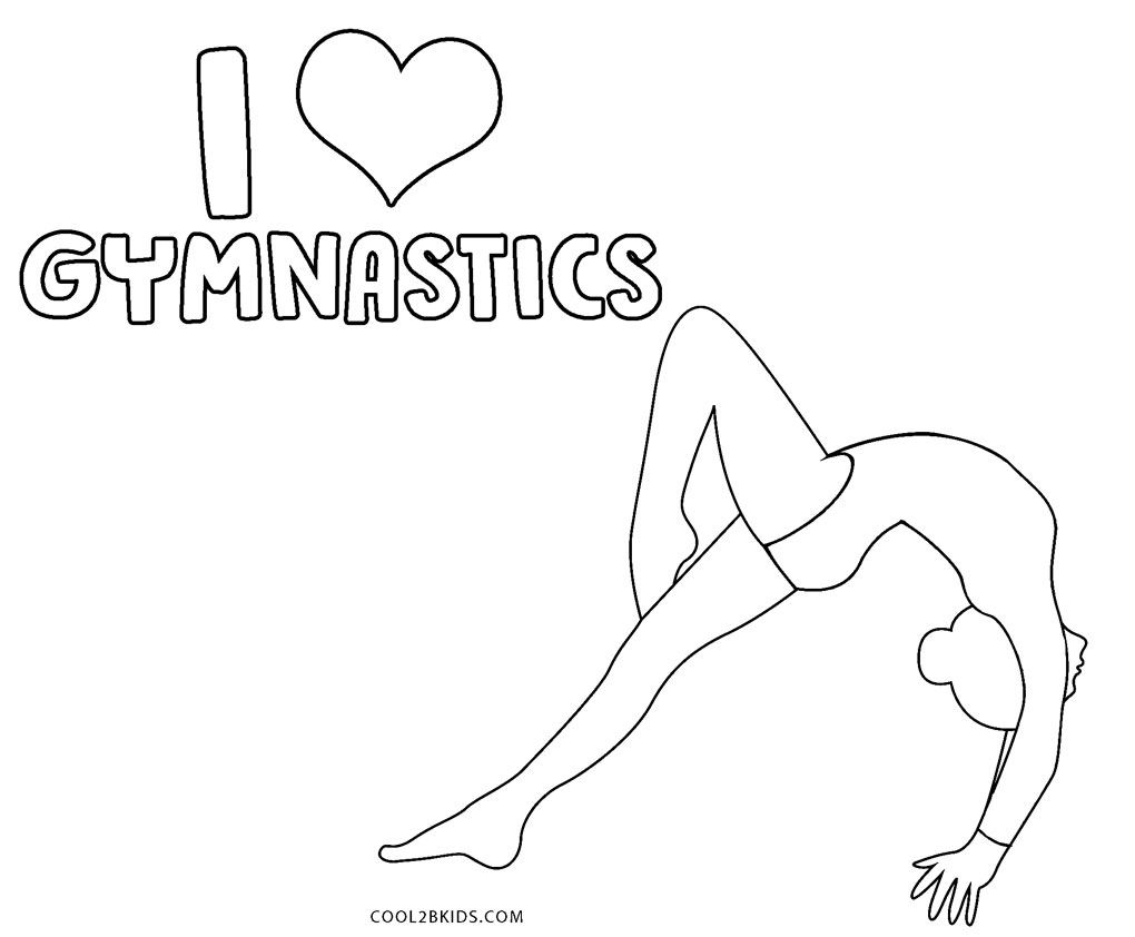 Free printable gymnastics coloring pages for kids