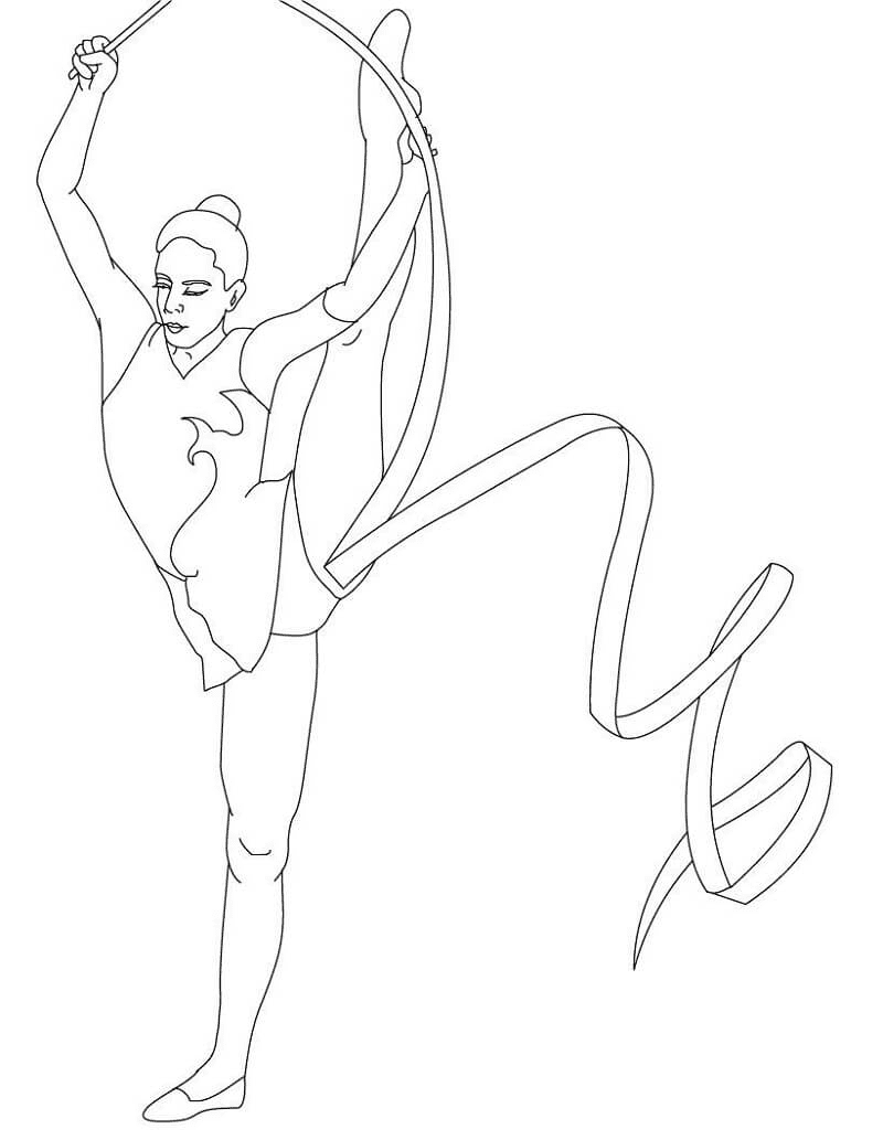 Gymnastics coloring pages printable for free download