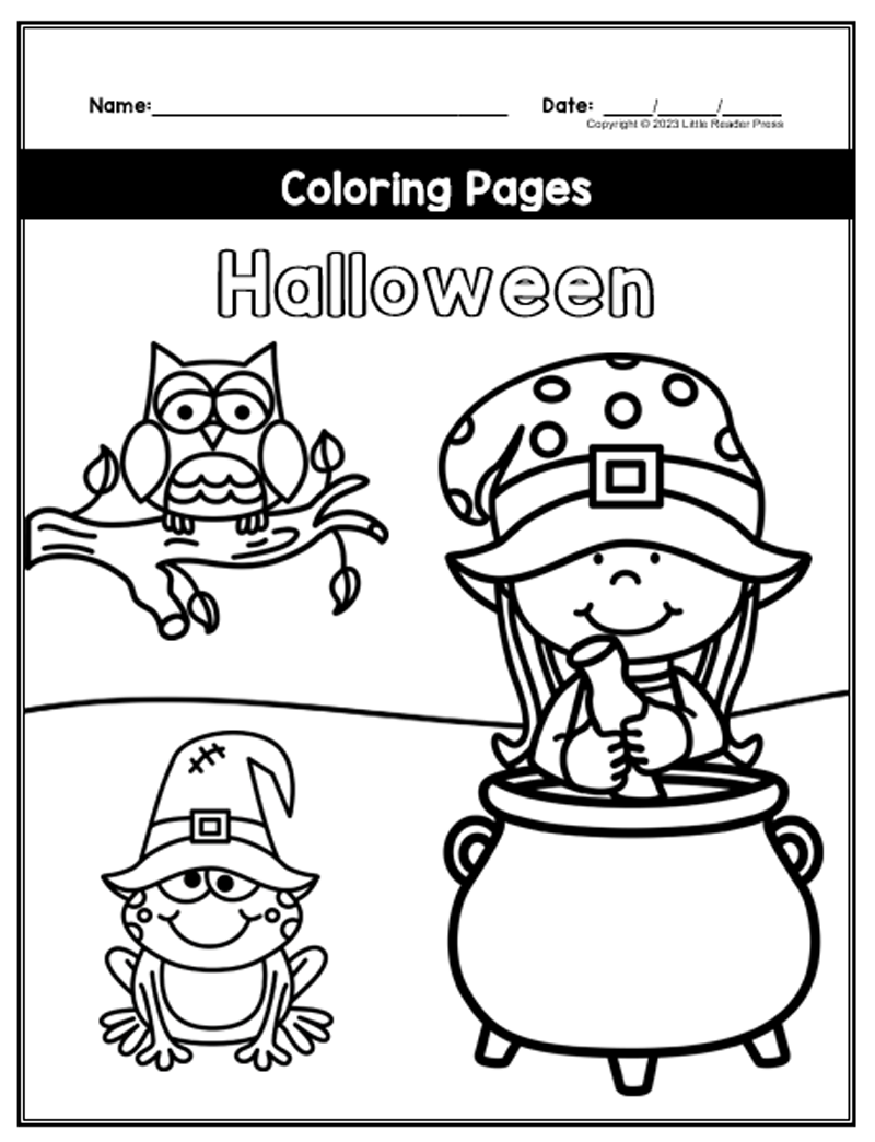 Halloween coloring pages book made by teachers