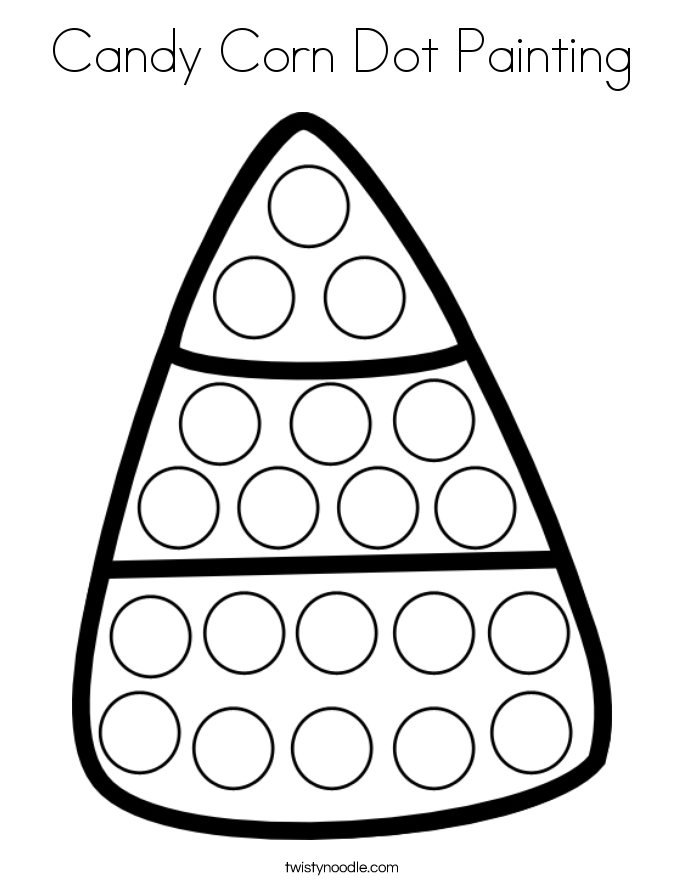 Candy corn dot painting coloring page halloween preschool fall preschool activities halloween crafts preschool