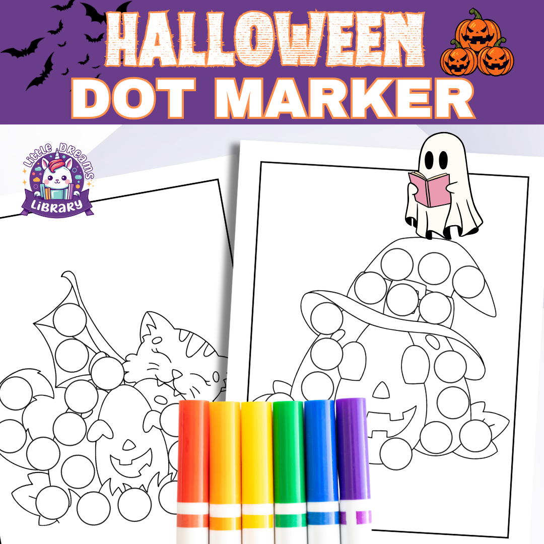 Halloween dot art engaging activity dot art printable made by teachers