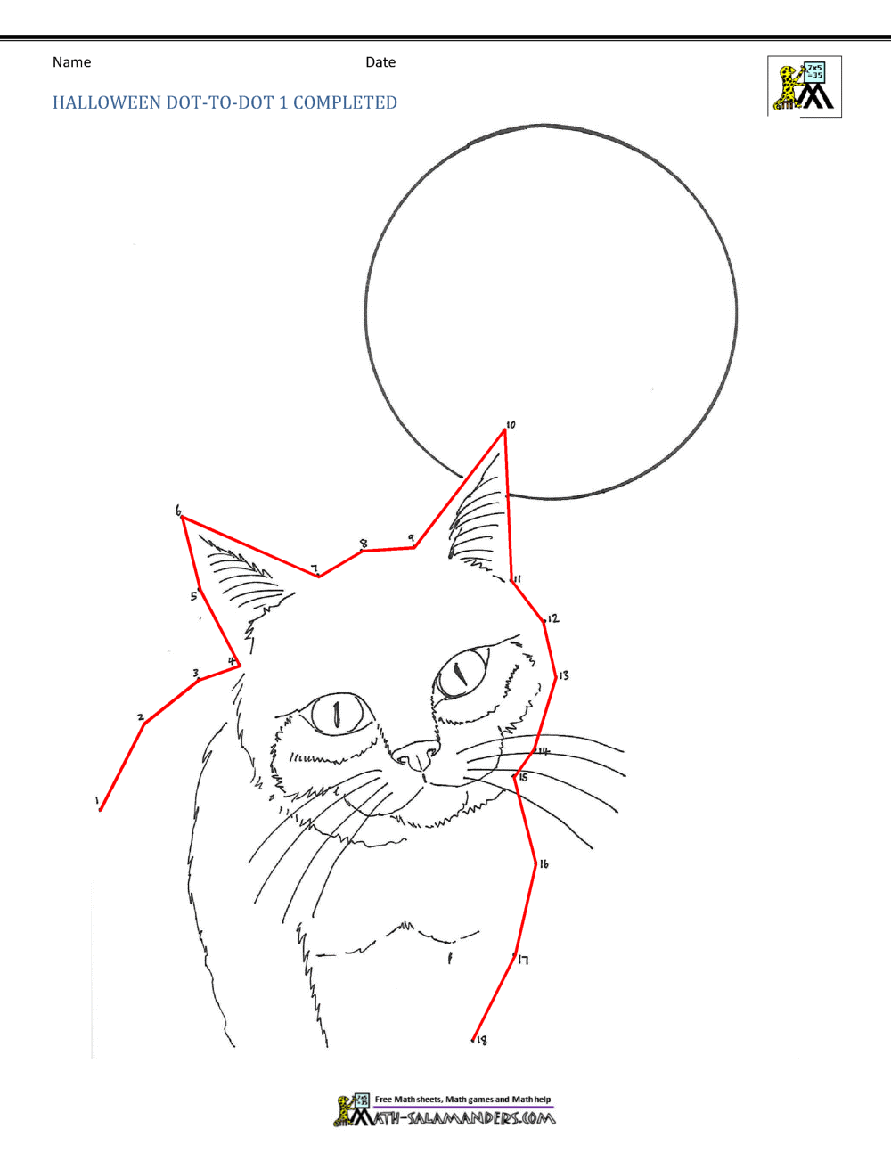 Halloween dot to dot