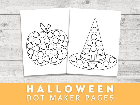 Halloween dot marker printable dot markers activity dot marker coloring pages halloween themed coloring pages