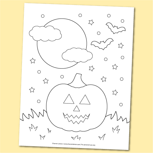 Printable halloween coloring page fun family crafts