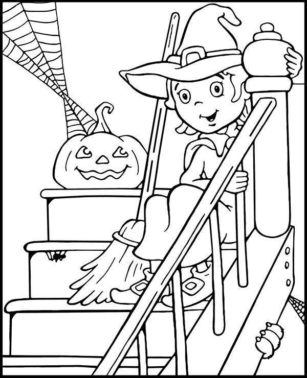 Nice halloween coloring sheet worksheet for kids