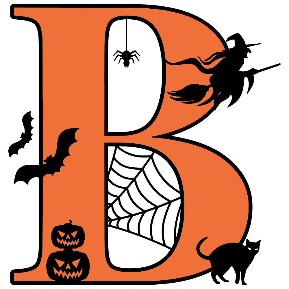 Printable halloween letters free alphabet font letter templates