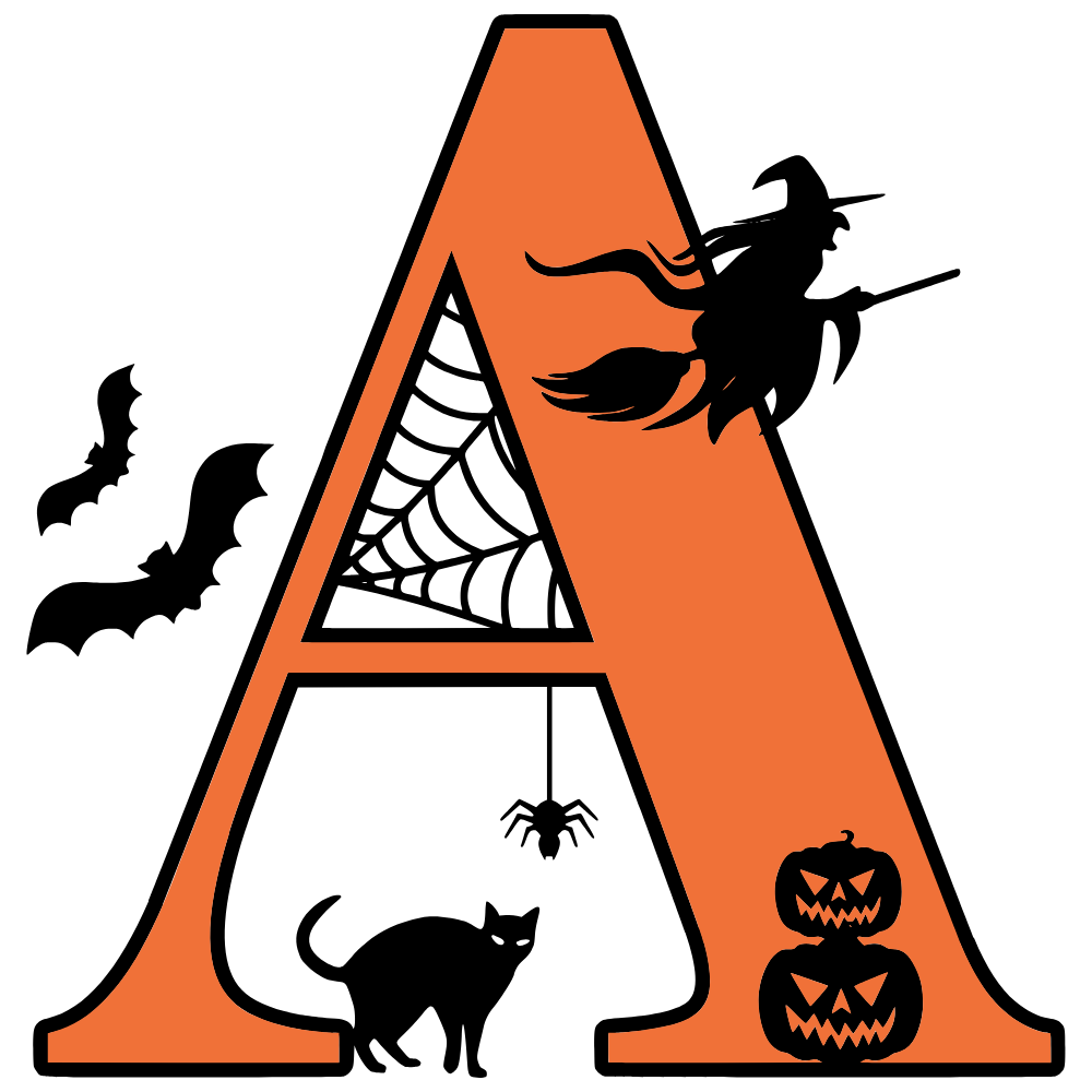 Printable halloween letters free alphabet font letter templates