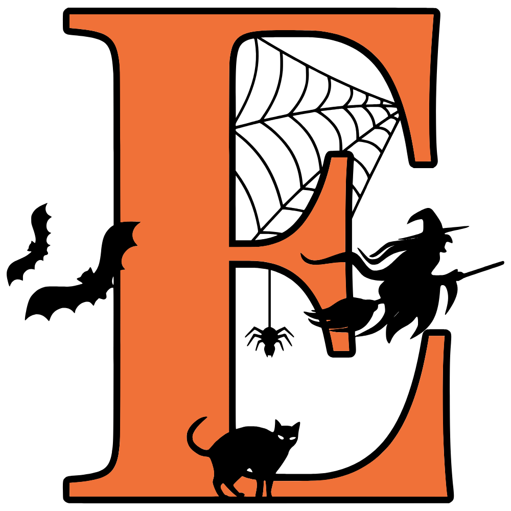Printable halloween letters free alphabet font letter templates