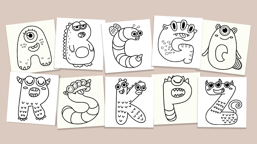 Track a printable coloring book with alphabet monsterss kickstarter campaign on backertracker